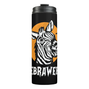 Halloween Zebra Thermal Tumbler