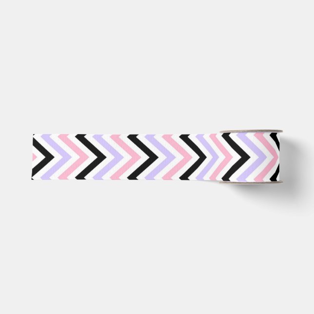Halloween Zigzag – Bold Seasonal Pattern Grosgrain Ribbon (Front)