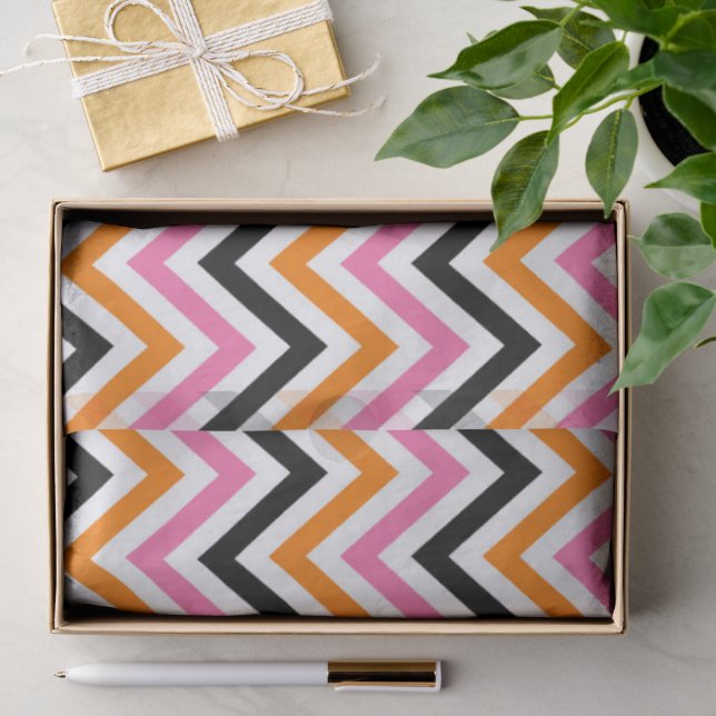 Halloween Zigzag – Bold Seasonal Pattern Tissue Paper (Gift)