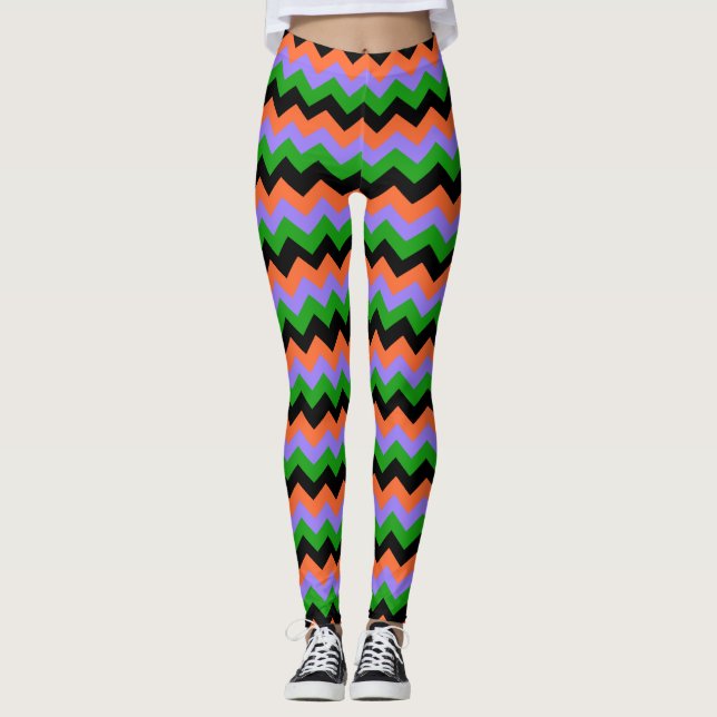 Halloween Zigzag Leggings (Front)