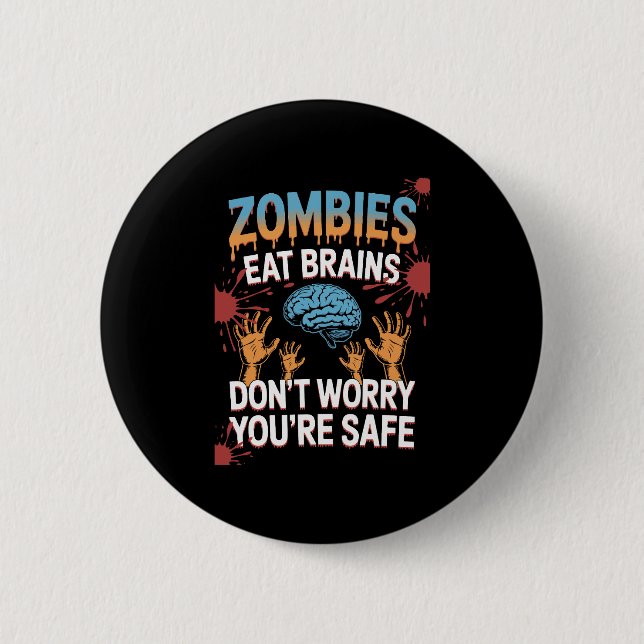 Halloween Zombie 6 Cm Round Badge (Front)