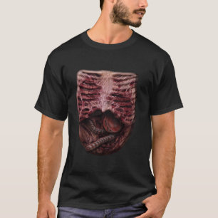 Halloween Zombie Chest Guts Spill and Gore Costume T-Shirt