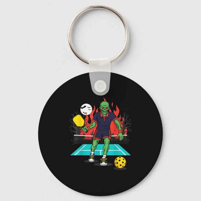 Halloween Zombie Ckleball Player Soky Costume  Key Ring (Front)