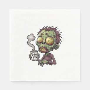 Halloween Zombie Coffee Time Napkin