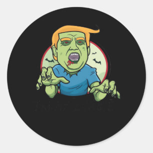 Halloween  Zombie Funny Classic Classic Round Sticker