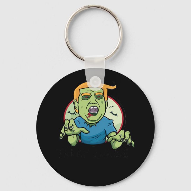 Halloween  Zombie Funny Classic Key Ring (Front)