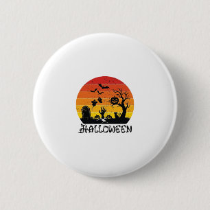 Halloween Zombie Hand Tombstone Tree Black Cat Bat 6 Cm Round Badge
