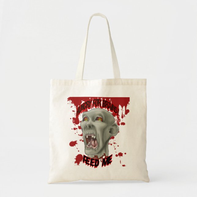 Halloween Zombie Head Tote Bag (Front)