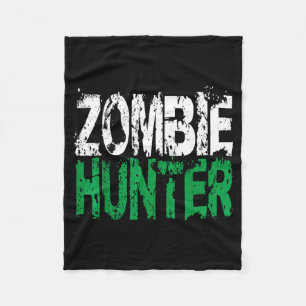 Halloween Zombie Hunter shirt Funny Party Gift Fleece Blanket