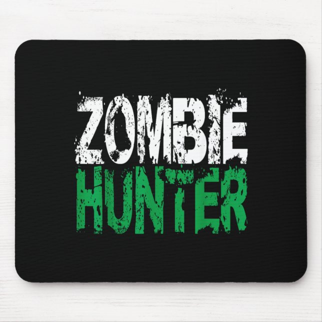 Halloween Zombie Hunter shirt Funny Party Gift Mouse Mat (Front)