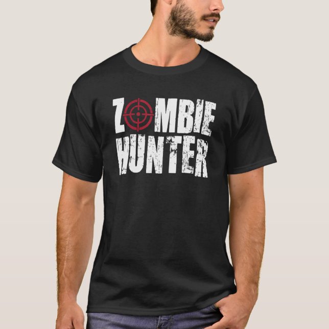 Halloween Zombie Hunter  Zombies T-Shirt (Front)