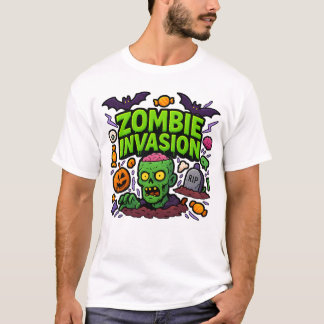 Halloween Zombie Invasion Clothes Cute Unisex T-Shirt