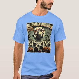 Halloween Zombie Invasion retro T-Shirt
