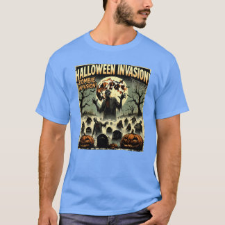 Halloween Zombie Invasion retro T-Shirt