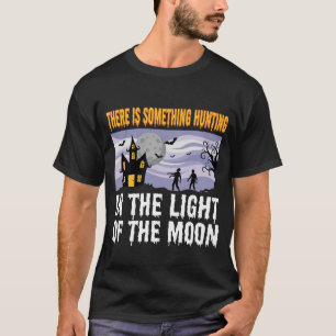 Halloween Zombie Moonlight Haunted House Graphic T-Shirt
