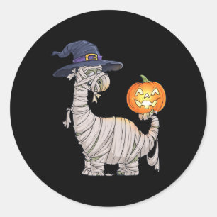 Halloween Zombie Mummy Dinosaur Witch Scary Boys G Classic Round Sticker