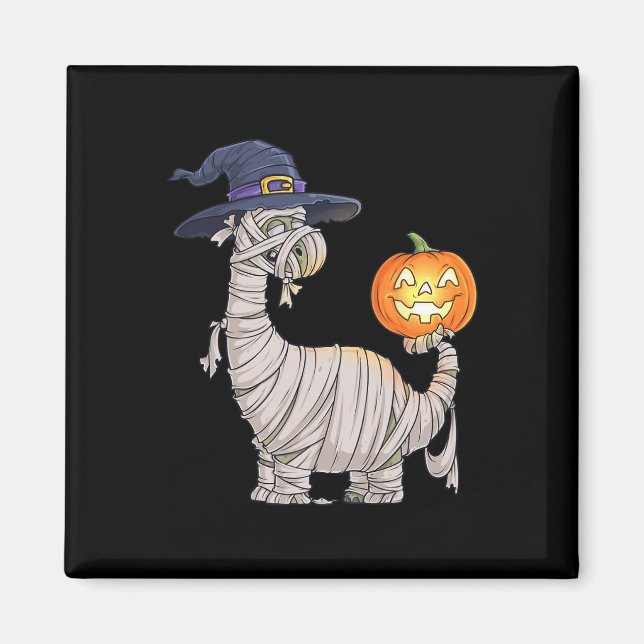 Halloween Zombie Mummy Dinosaur Witch Scary Boys G Magnet (Front)