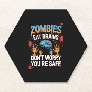 Halloween Zombie Paper Coaster