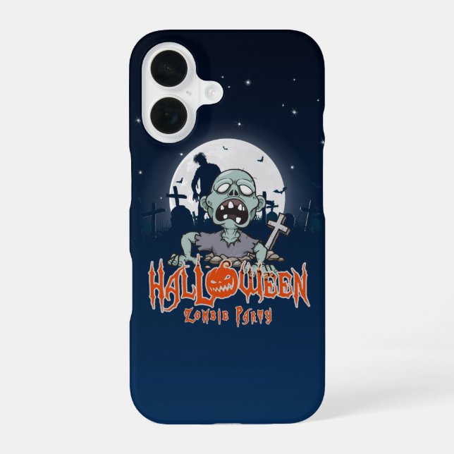 Halloween Zombie Party |  iPhone 16 Case (Back)