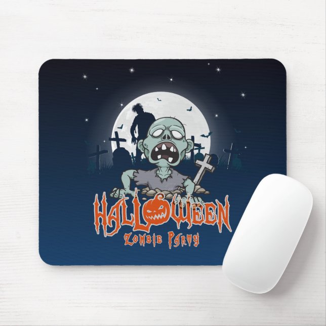 Halloween Zombie Party |  Mouse Mat (With Mouse)