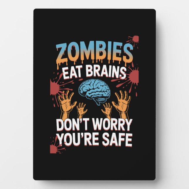 Halloween Zombie Plaque (Front)