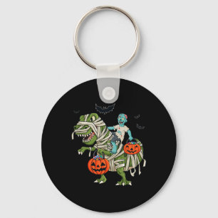 Halloween Zombie Riding T Rex Fun Boys Girls Kids  Key Ring