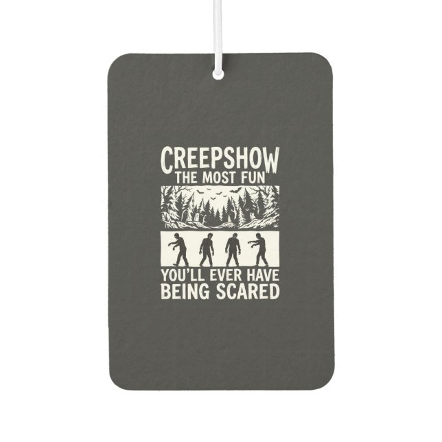 Halloween Zombie Scared Horror Vector Design_1 Car Air Freshener (Front)