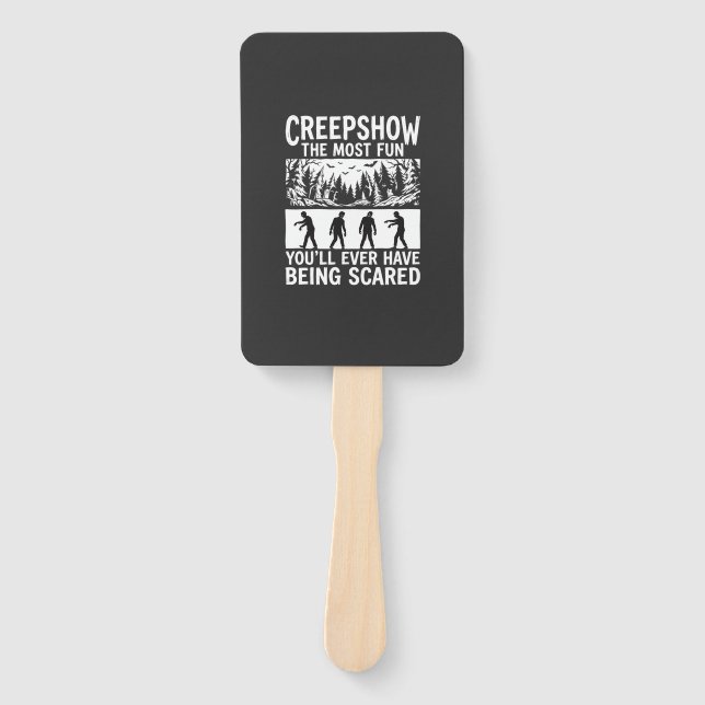 Halloween Zombie Scared Horror Vector Design_1 Hand Fan (Front)
