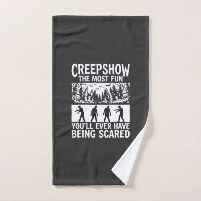 Halloween Zombie Scared Horror Vector Design_1 Hand Towel (Hand Towel)