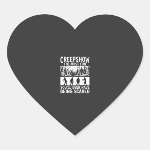 Halloween Zombie Scared Horror Vector Design_1 Heart Sticker