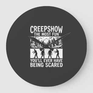 Halloween Zombie Scared Horror Vector Design_1 Large Clock