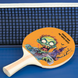 Halloween, Zombie,Scream From The Purple Castle ,  Ping Pong Paddle
