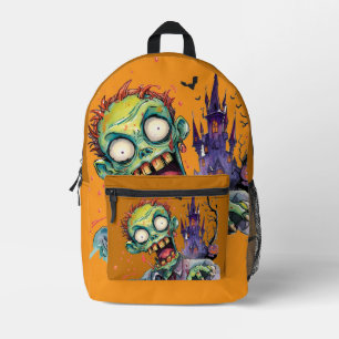 Halloween, Zombie,Scream From The Purple Castle ,  Printed Backpack
