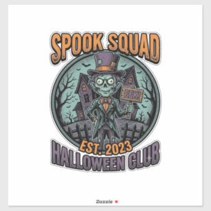 Halloween Zombie Shirt Funny Spook Squad Engraved