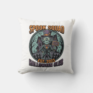 Halloween Zombie Shirt Funny Spook Squad Engraved Cushion