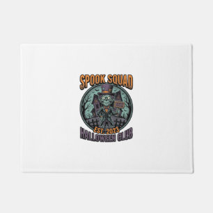 Halloween Zombie Shirt Funny Spook Squad Engraved Doormat
