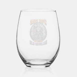 Halloween Zombie Shirt Funny Spook Squad Engraved Stemless Wine Glass