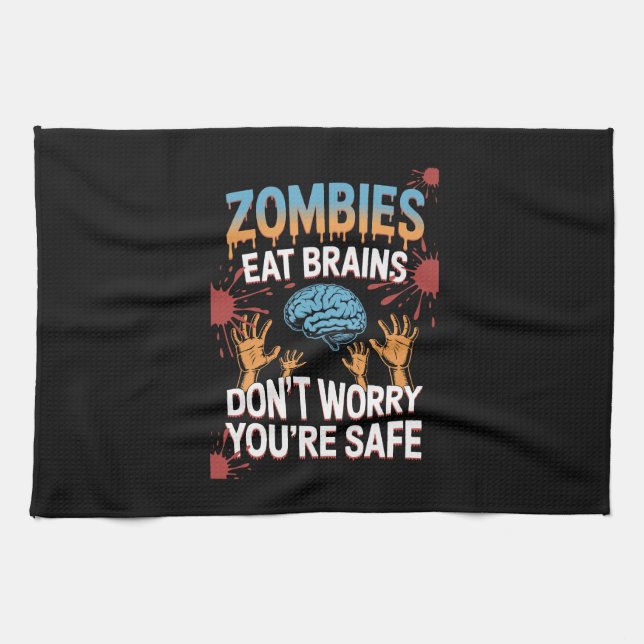 Halloween Zombie Tea Towel (Horizontal)
