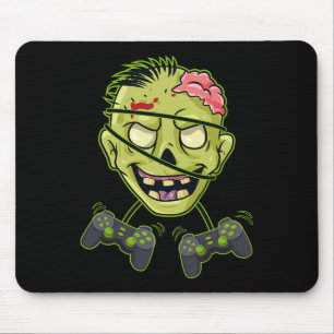 Halloween Zombie Video Gamer Controllers Boys Kids Mouse Mat