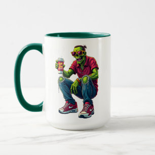 Halloween Zombie with Coffee Mug