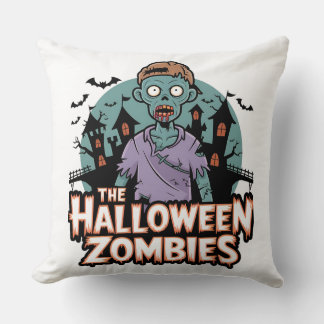 Halloween Zombies Home Throw Pillow: Spooky New Mo Cushion