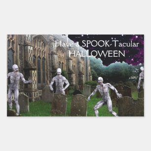 Halloween Zombies Rectangular Sticker
