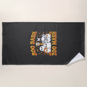 Halloween Zoo Animals Boo Bash Zoo Mash_1 Beach Towel