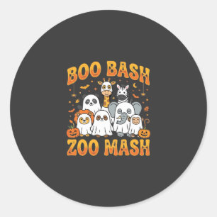 Halloween Zoo Animals Boo Bash Zoo Mash_1 Classic Round Sticker
