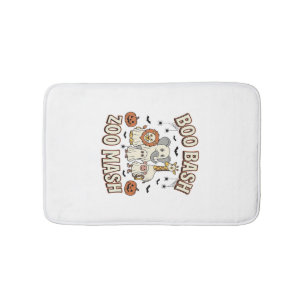 Halloween Zoo Boo Bash Funny Animal Party_1 Bath Mat