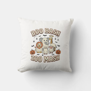 Halloween Zoo Boo Bash Funny Animal Party_1 Cushion