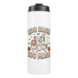 Halloween Zoo Boo Bash Funny Animal Party_1 Thermal Tumbler