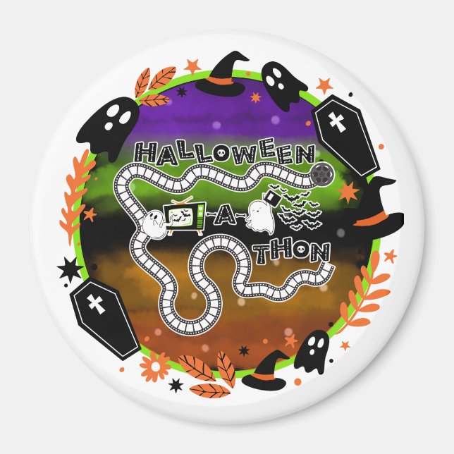 Halloweenathon Circle Game Board Magnet (Front)