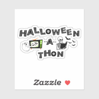 Halloweenathon Logo with Skele Sticker