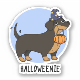 Halloweenie Funny Sausage Dog Pun 